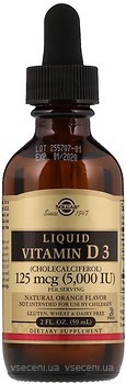 Фото Solgar Liquid Vitamin D3 Cholecalciferol 5000 IU 59 мл (SOL32048)