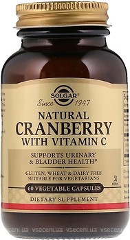 Фото Solgar Cranberry with Vitamin C 60 капсул (SOL00955)