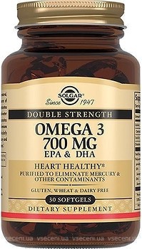 Фото Solgar Double Strength Omega-3 EPA & DHA 700 мг 30 капсул (SOL02050)