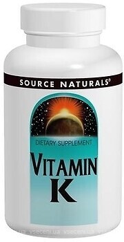 Фото Source Naturals Vitamin K 500 мкг 200 пігулок (SN1450)