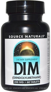 Фото Source Naturals DIM (Diindolylmethane) 200 мг 60таблеток (SN2589)