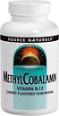 Фото Source Naturals Methyl Cobalamin Vitamin B-12 зі смаком вишні 5 мг 60 льодяників (SN1329)