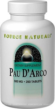 Фото Source Naturals Pau D'Arco 500 мг 250 таблеток (SN0226)