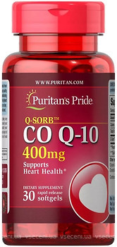 Фото Puritan's Pride Q-Sorb Co Q-10 400 мг 30 капсул