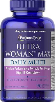 Фото Puritan's Pride Ultra Woman Max Daily Multivitamin 90 капсул