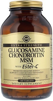 Фото Solgar Glucosamine Chondroitin MSM with Ester-C 180 таблеток (SOL01272)