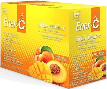 Фото Ener-C Vitamic C 1000 мг зі смаком персик + манго 9.64 г 30 саше (ENR-00107)