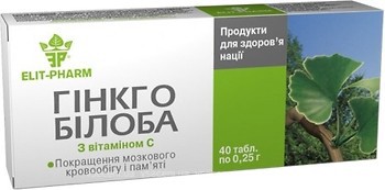 Фото Elit-Pharm Гинкго Билоба с витамином C 40 таблеток