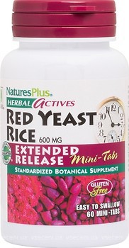 Фото Nature's Plus Herbal Actives Red Yeast Rice 600 мг 60 міні таблеток (7362)