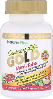 Фото Nature's Plus Source of Life Gold 180 міні таблеток (30714)
