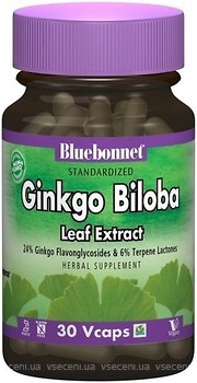 Фото Bluebonnet Nutrition Ginkgo Biloba Leaf Extracte 30 капсул