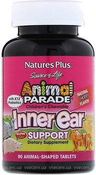 Фото Nature's Plus Animal Parade Inner Ear со вкусом вишни 90 таблеток (29949)