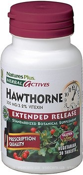 Фото Nature's Plus Herbal Actives Hawthorne 300 мг 30 таблеток
