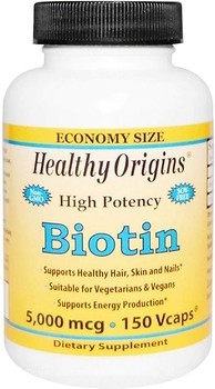 Фото Healthy Origins Biotin 5000 мкг 150 капсул