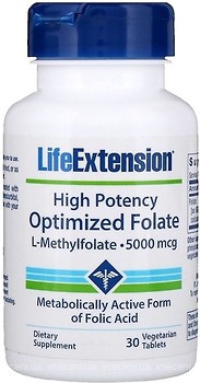 Фото Life Extension High Potency Optimized Folate 500 мг 30 таблеток (LEX-19133)