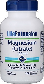 Фото Life Extension Magnesium (Citrate) 160 мг 100 капсул (LEX-16821)