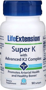 Фото Life Extension Super K With Advanced K2 Complex 90 капсул (LEX-20349)