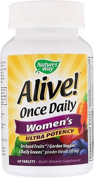 Фото Nature's Way Alive Once Daily Women's Ultra Potency Multi-Vitamin 60 таблеток (NWY-15686)
