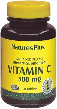 Фото Nature's Plus Vitamin C 500 мг 90 таблеток (NTP-2331)