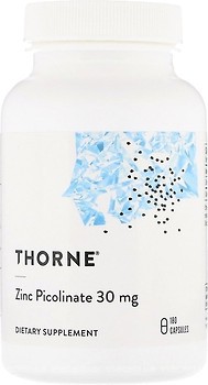 Фото Thorne Double Strength Zinc Picolinate 30 мг 180 капсул (THR22102)