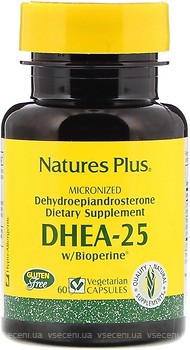 Фото Nature's Plus DHEA-25 with Bioperine 60 капсул (4968)