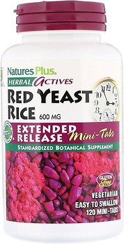Фото Nature's Plus Herbal Actives Red Yeast Rice 600 мг 120 міні таблеток (7363)