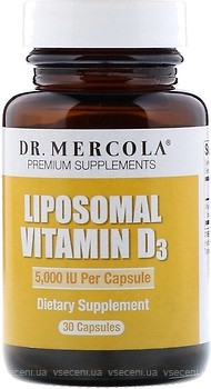 Фото Dr. Mercola Liposomal Vitamin D3 5000 30 капсул (MCL01699)