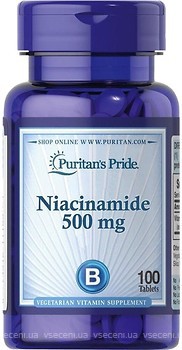 Фото Puritan's Pride Niacinamide 500 мг 100 таблеток