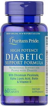 Фото Puritan's Pride Diabetic Support Formula 60 капсул