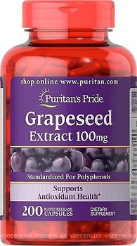 Фото Puritan's Pride Grapeseed Extract 100 мг 200 капсул