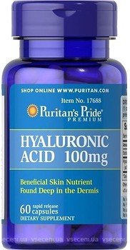 Фото Puritan's Pride Hyaluronic Acid 100 мг 30 капсул