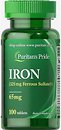 Фото Puritan's Pride Iron Ferrous Sulfate 65 мг 100 таблеток
