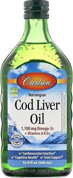 Фото Carlson Labs Wild Norwegian Cod Liver Oil 500 мл (CAR-01322)