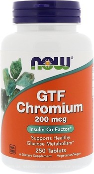 Фото Now Foods GTF Chromium 200 мкг 250 таблеток (01432)