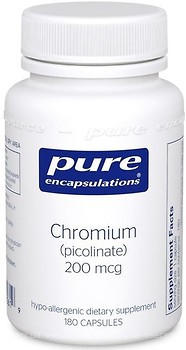 Фото Pure Encapsulations Chromium (picolinate) 200 мкг 180 капсул