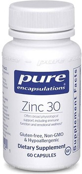Фото Pure Encapsulations Zinc 30 мг 60 капсул