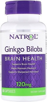 Фото Natrol Ginkgo Biloba 120 мг 60 капсул (NTL00768)