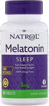 Фото Natrol Melatonin 3 мг 100 таблеток (NTL00458)
