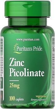 Фото Puritan's Pride Zinc Picolinate 25 мг 100 капсул