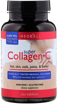 Фото NeoCell Super Collagen+C Type 1 & 3 120 таблеток (NEL-12895)