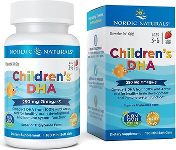 Фото Nordic Naturals Children's DHA 250 мг зі смаком полуниці 180 капсул (NOR-01720)