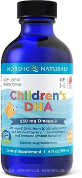 Фото Nordic Naturals Children's DHA 530 мг зі смаком полуниці 119 мл (NOR-56780)