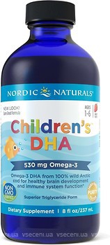 Фото Nordic Naturals Children's DHA 530 мг зі смаком полуниці 237 мл (NOR-02723)
