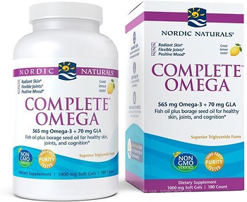 Фото Nordic Naturals Complete Omega 1000 мг зі смаком лимона 180 капсул (NOR-03770)