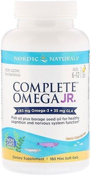 Фото Nordic Naturals Complete Omega Junior 500 мг зі смаком лимона 180 капсул (NOR-02775)