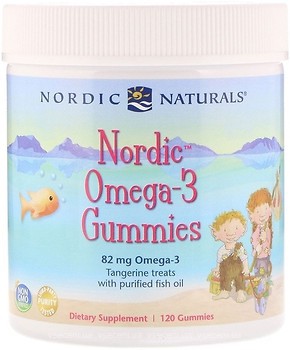 Фото Nordic Naturals Nordic Omega-3 Gummies зі смаком мандарина 120 льодяників (NOR-30131)