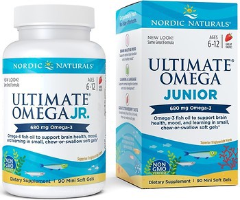 Фото Nordic Naturals Ultimate Omega Junior 680 мг зі смаком полуниці 90 капсул (NOR-01798)
