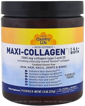 Фото Country Life Maxi-Collagen C & A plus Biotin 213 г (CLF-05070)