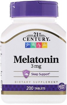 Фото 21st Century Melatonin 3 мг 200 таблеток (22721)