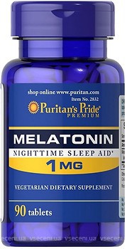 Фото Puritan's Pride Melatonin 1 мг 90 таблеток